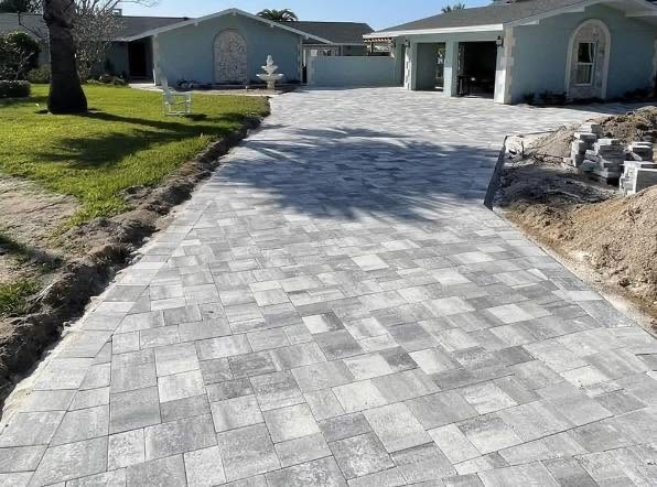 Completed 3,000 sq ft paver driveway